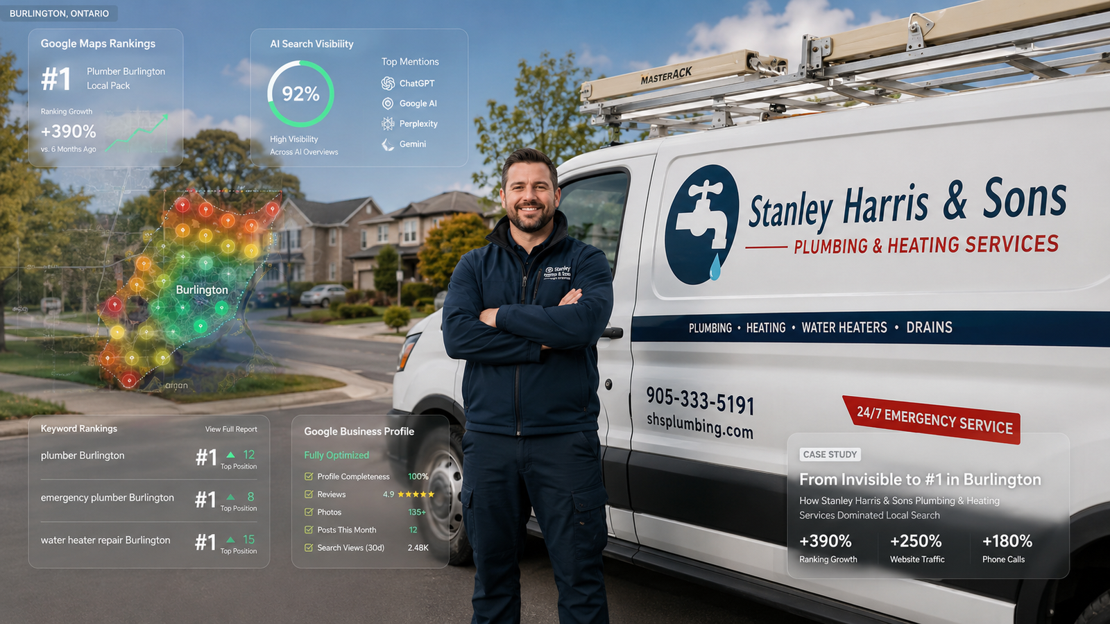 How Stanley Harris & Sons Plumbing Increased Local Visibility and High-Intent Calls in Burlington